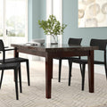 Transitional Dining Table 1Pc Espresso Finish Wood Legs Black Marble Top Dining Room Furniture Espresso Dining Room Wood