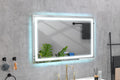 60 In. W X 30 In. H Frameless Led Single Bathroom Vanity Mirror In Polished Crystal Bathroom Vanity Led Mirror With 3 Color Lights Mirror For Bathroom Wall 60 Inch Smart Lighted Vanity Mirrors Dimm White Aluminium