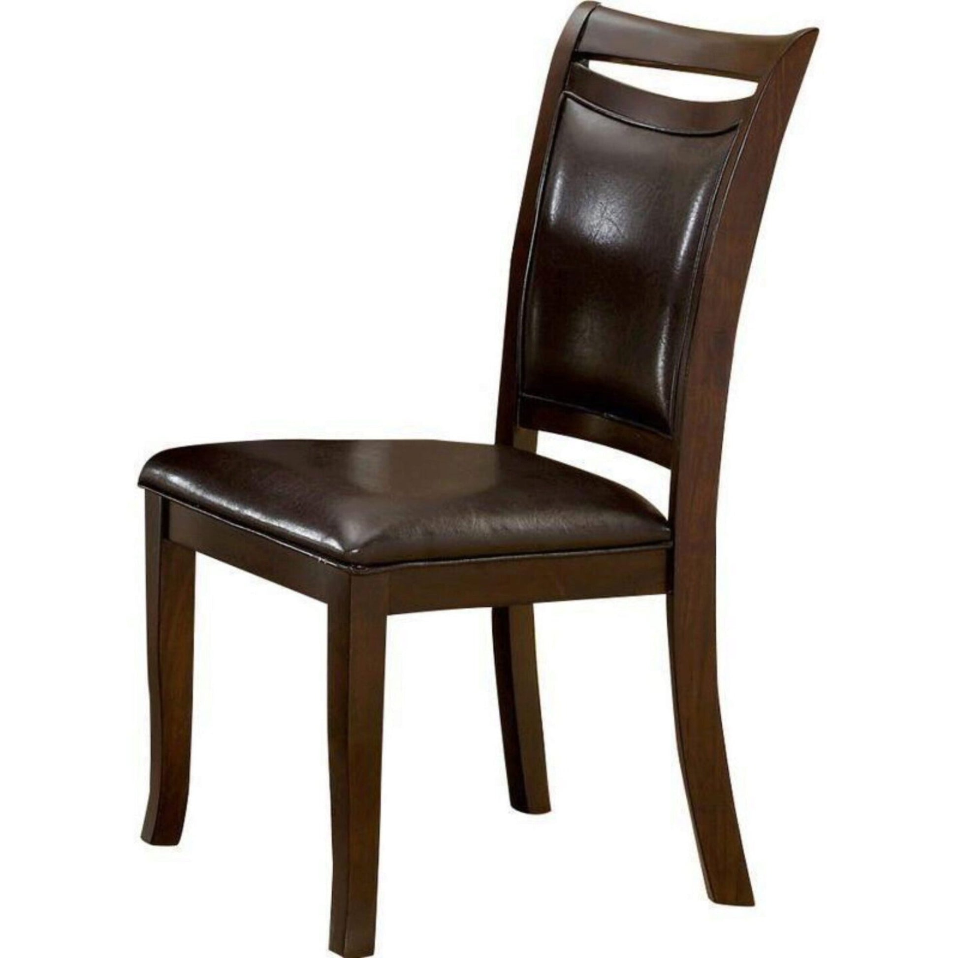 Transitional Dining Room Side Chairs Set Of 2 Chairs Only Dark Cherry Espresso Paddedseat Cherry Espresso Dining Room Contemporary,Modern Dining Chairs Solid Back Solid Wood