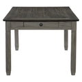 Antique Gray And Coffee Finish 6Pc Dining Set Table W 6X Drawers Upholstered Bench 4X Side Chairs Casual Country Style Dining Room Furniture Wood Wood Antique Gray Seats 6 Wood Dining Room 72 Inches Rectangular Dining Table With Chair And Bench Solid