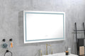 60 In. W X 30 In. H Frameless Led Single Bathroom Vanity Mirror In Polished Crystal Bathroom Vanity Led Mirror With 3 Color Lights Mirror For Bathroom Wall 60 Inch Smart Lighted Vanity Mirrors Dimm White Aluminium