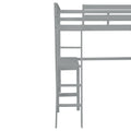 Loft Bed Twin With Desk,Ladder,Shelvesgrey Grey Pine