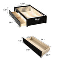 Twin Bed With 2 Drawers, Solid Wood, No Box Spring Needed ,Espresso Old Sku:W50441670 Twin Espresso Pine