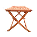 Foldable Patio Dining Set, 4 Folding Chairs & 1 Dining Table, Indoor And Outdoor Universal,Teak Oak Solid Wood