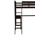 Twin Loft Bed With Desk,Ladder,Shelvesespresso Espresso Pine