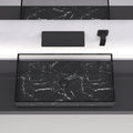 Waterfall Bathroom Sink Faucet Matte Black Brass