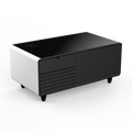 Modern Smart Coffee Table With Built In Fridge, Outlet Protection,Wireless Charging, Mechanical Temperature Control, Power Socket, Usb Interface And Ice Water Interface, White White Built In Outlets Or Usb Primary Living Space Luxury,Modern Freestanding