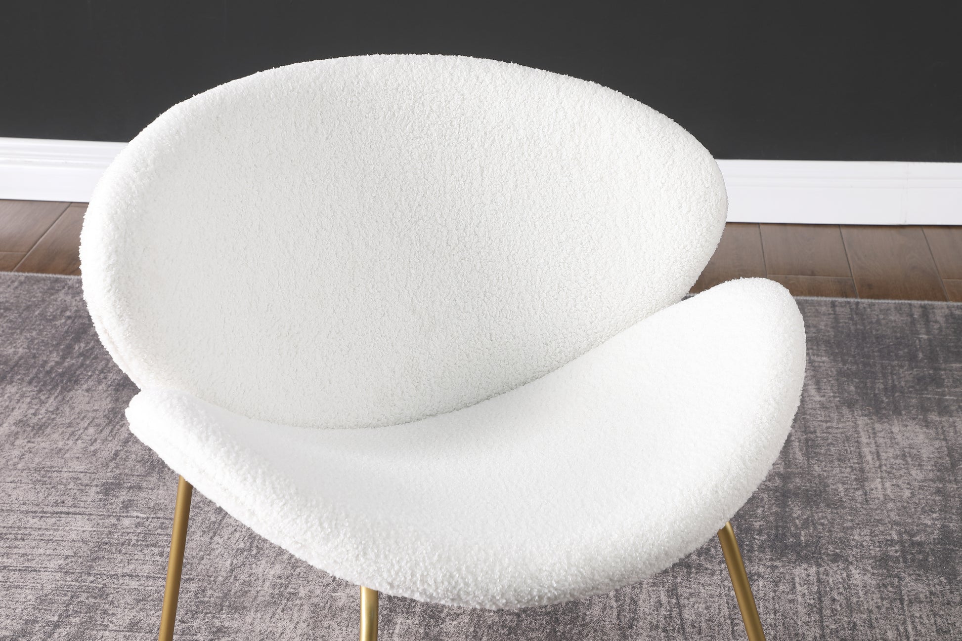 2 Chair 1 Carton Modern Lounge Chair, Teddy Velvet Cover, For Bedroom Vanity Chair For Home Office Dining 6 Colors White Velvet