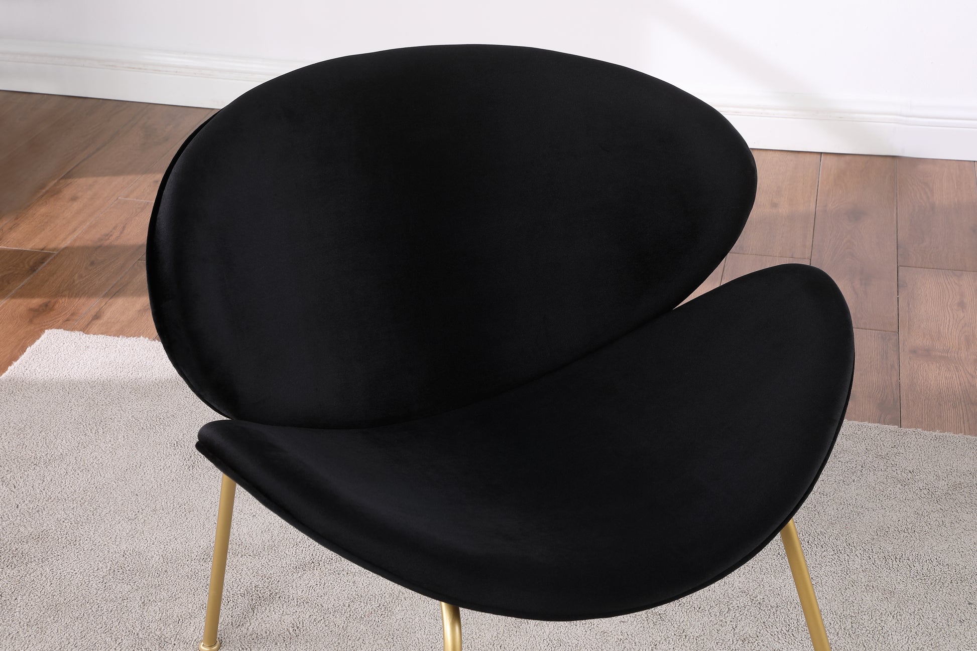 2 Chair 1 Carton Lounge Chair, Bedroom Vanity Chair For Home, Office, And Dining 6 Colors Black Velvet