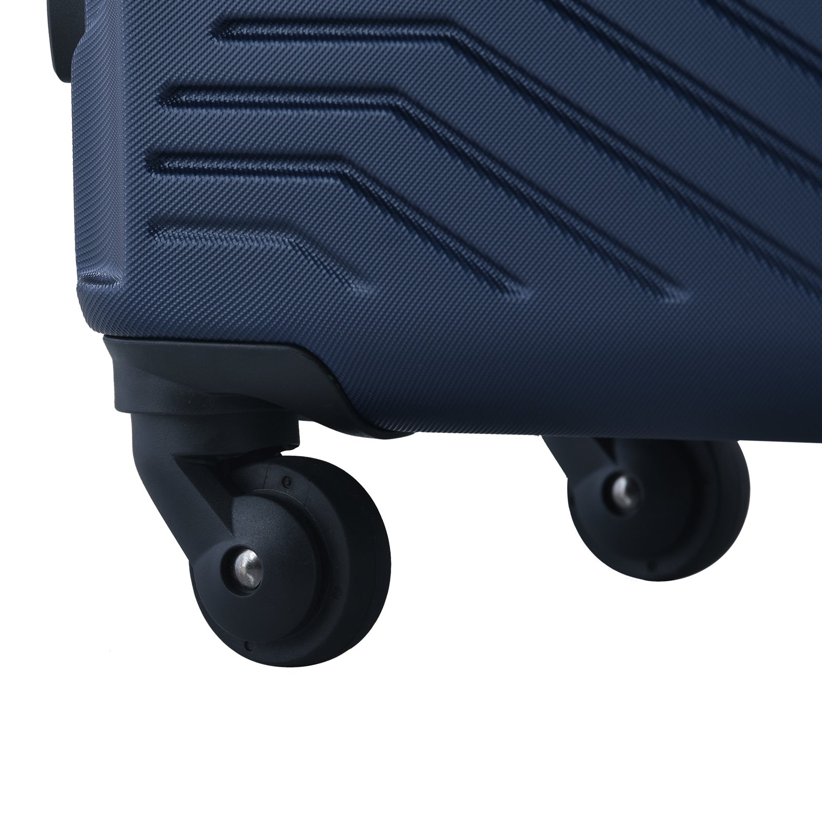 3 Piece Luggage Sets Abs Lightweight Suitcase With Two Hooks, Spinner Wheels, Tsa Lock, 20 24 28 Navy Navy Abs