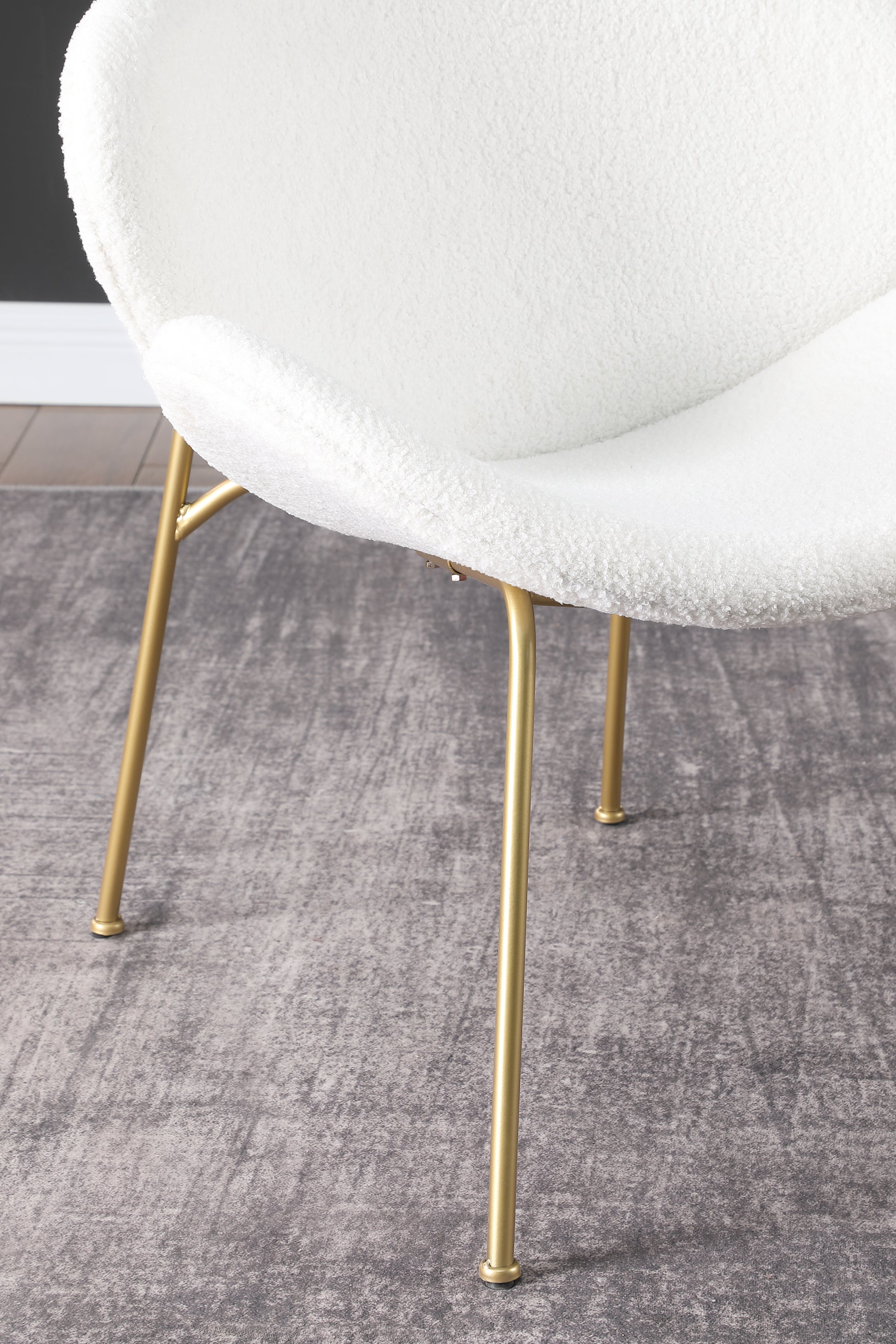 2 Chair 1 Carton Modern Lounge Chair, Teddy Velvet Cover, For Bedroom Vanity Chair For Home Office Dining 6 Colors White Velvet