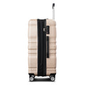 Luggage Sets Model Expandable Abs Hardshell 3Pcs Clearance Luggage Hardside Lightweight Durable Suitcase Sets Spinner Wheels Suitcase With Tsa Lock 20''24''28'' Champagne Champagne Abs