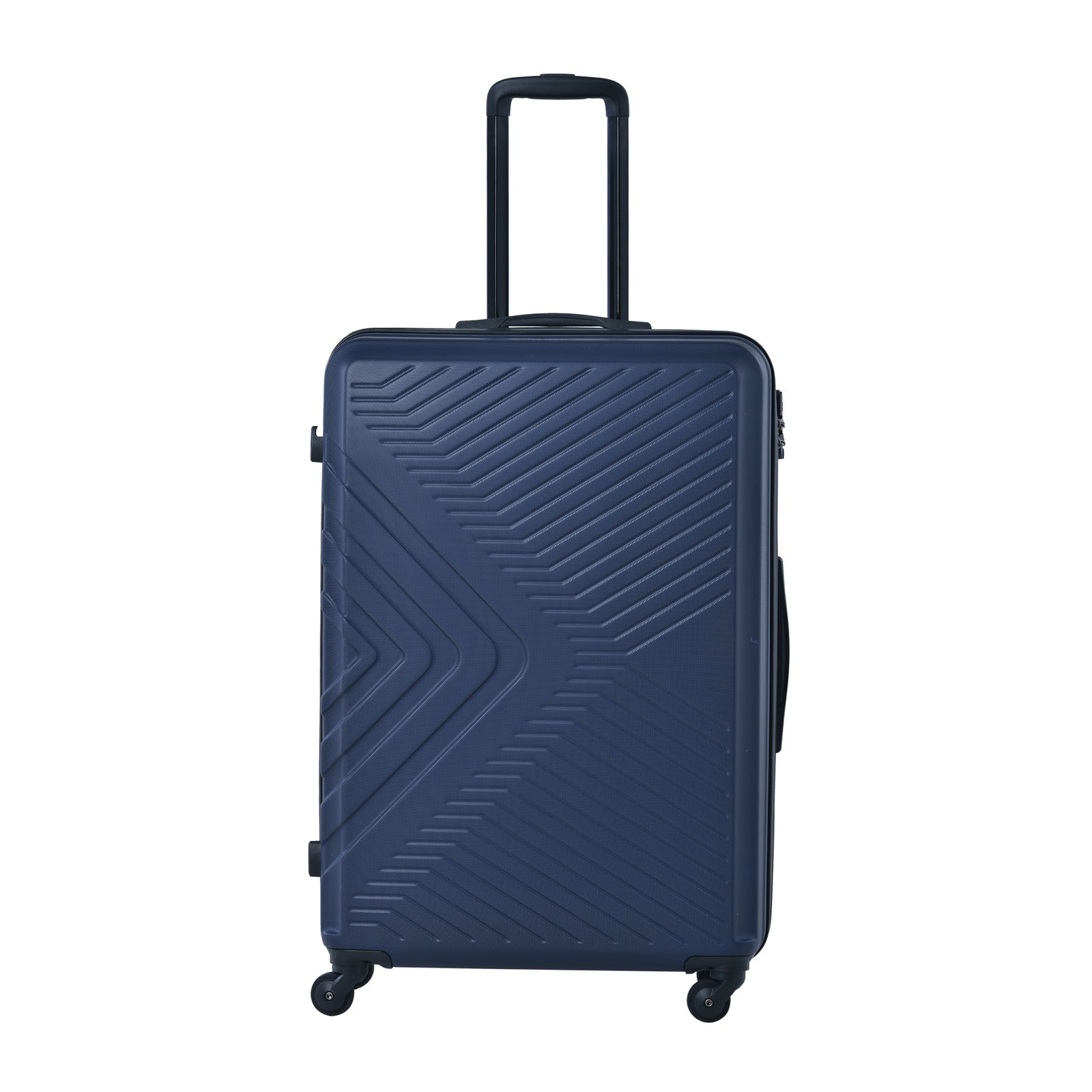 3 Piece Luggage Sets Abs Lightweight Suitcase With Two Hooks, Spinner Wheels, Tsa Lock, 20 24 28 Navy Navy Abs