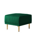 Ottoman Bench For Big Sofas Or Living Room Sofas Green Velvet Green Foam Velvet