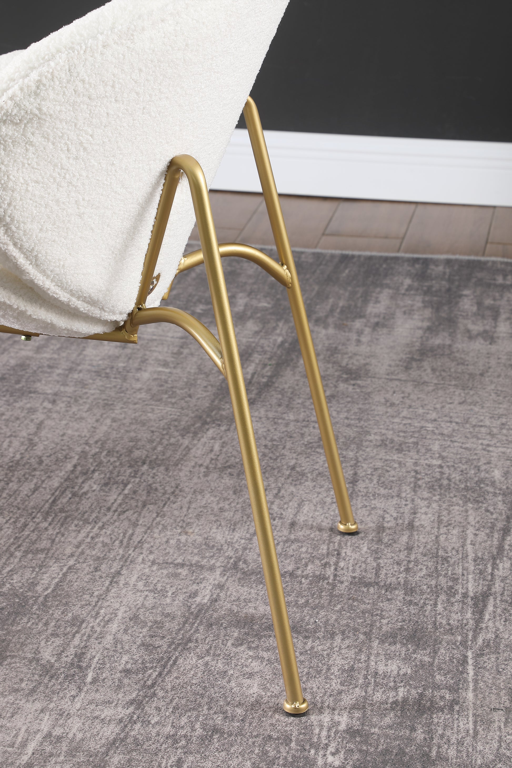 2 Chair 1 Carton Modern Lounge Chair, Teddy Velvet Cover, For Bedroom Vanity Chair For Home Office Dining 6 Colors White Velvet