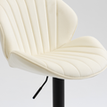 Bar Stools Set Of 2 Adjustable Barstools With Back And Footrest, Counter Height Bar Chairs For Kitchen, Pub Cream Cream Foam Fabric