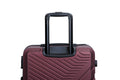 3 Piece Luggage Sets Abs Lightweight Suitcase With Two Hooks, Spinner Wheels, Tsa Lock, 20 24 28 Wine Red Red Abs