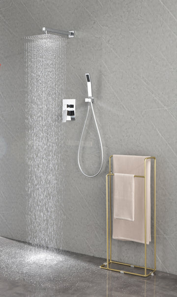 12" Rain Shower Head Systems Wall Mounted Shower Chrome Brass