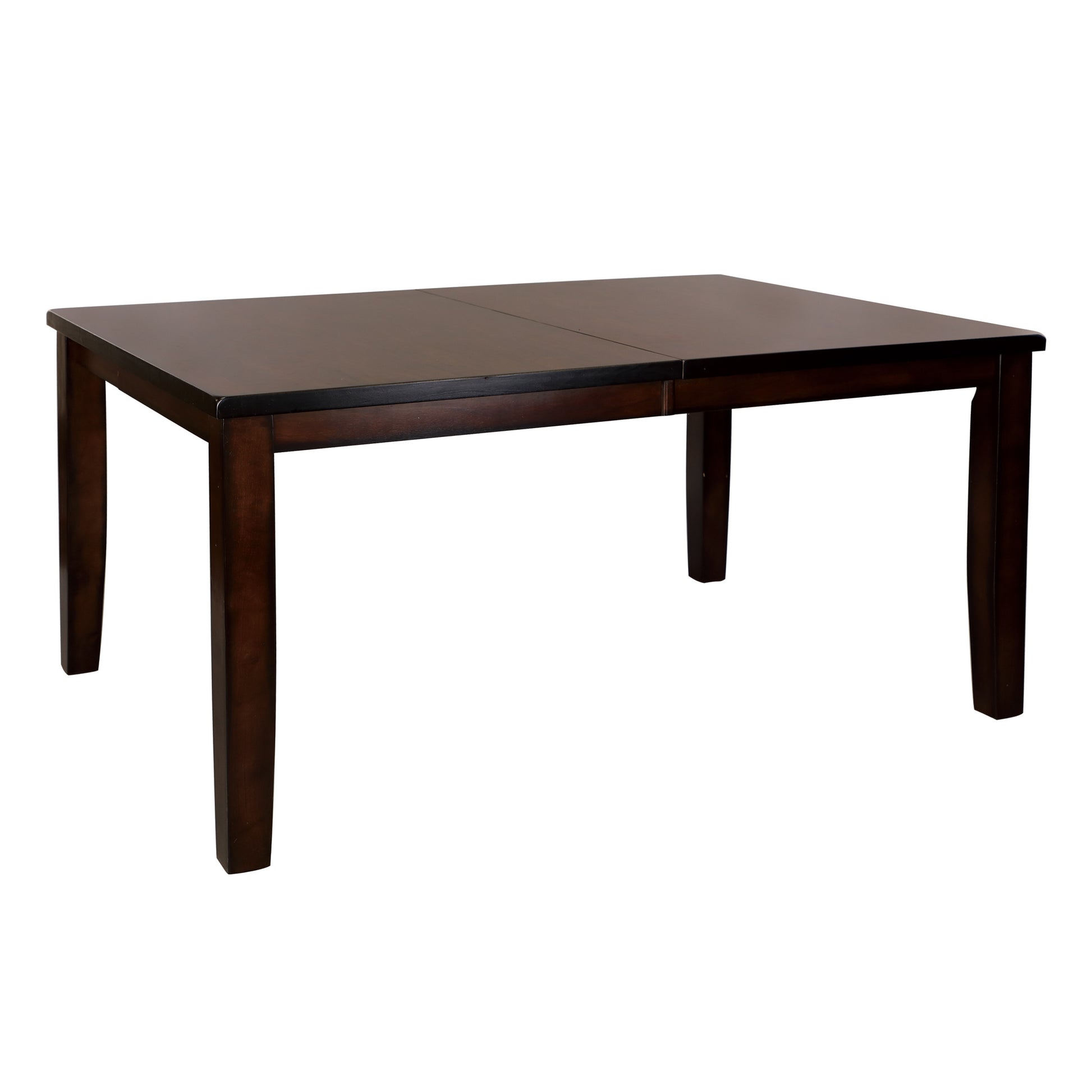 Cherry Finish Transitional 1Pc Dining Table With Extension Leaf Mango Veneer Wood Dining Furniture Cherry Dining Room Transitional Wood