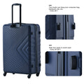 3 Piece Luggage Sets Abs Lightweight Suitcase With Two Hooks, Spinner Wheels, Tsa Lock, 20 24 28 Navy Navy Abs