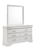 Full 5 Pc Tufted Upholstery Led Bedroom Set Made With Wood In White Box Spring Required Full White Wood 5 Piece Set Bedroom Bed Included,Chest Included,Dresser Included,Mirror Included,Nightstand