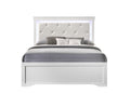 Queen 5 Pc Tufted Upholstery Led Bedroom Set Made With Wood In White Box Spring Required Queen White Wood 5 Piece Set Bedroom Bed Included,Chest Included,Dresser Included,Mirror Included,Nightstand