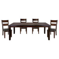 Cherry Finish Transitional 1Pc Dining Table With Extension Leaf Mango Veneer Wood Dining Furniture Cherry Dining Room Transitional Wood