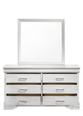 Modern Brooklyn 6 Drawer Dresser Made With Wood In White White Bedroom Modern Acacia Upholstered Wood