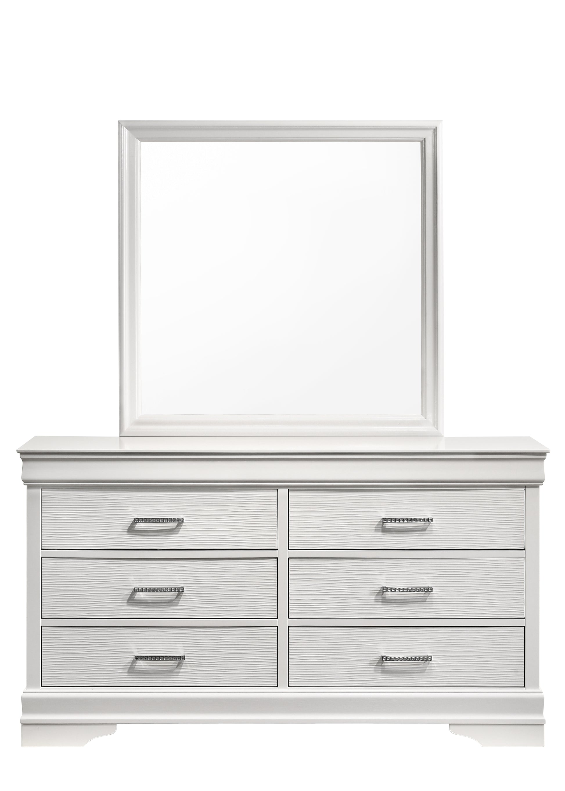 Twin 5 Pc Tufted Upholstery Led Bedroom Set Made With Wood In White Box Spring Required Twin White Wood 5 Piece Set Bedroom Bed Included,Chest Included,Dresser Included,Mirror Included,Nightstand