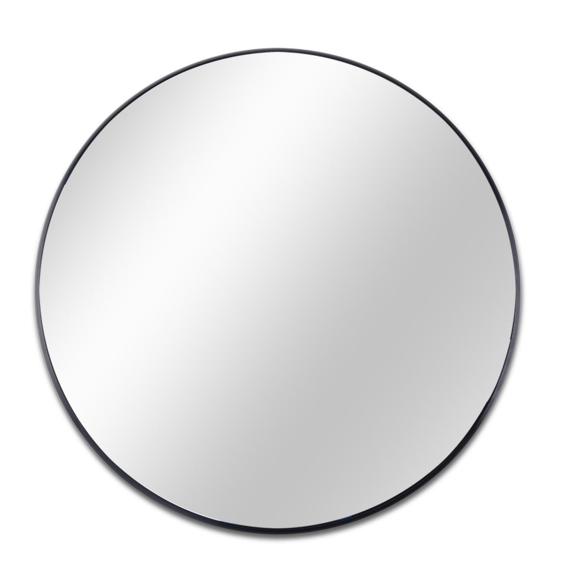 Black 32 In Metal Round Mirror Black Classic,Modern Mdf Glass Aluminium