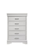 Twin 5 Pc Tufted Upholstery Led Bedroom Set Made With Wood In White Box Spring Required Twin White Wood 5 Piece Set Bedroom Bed Included,Chest Included,Dresser Included,Mirror Included,Nightstand