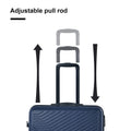 3 Piece Luggage Sets Abs Lightweight Suitcase With Two Hooks, Spinner Wheels, Tsa Lock, 20 24 28 Navy Navy Abs