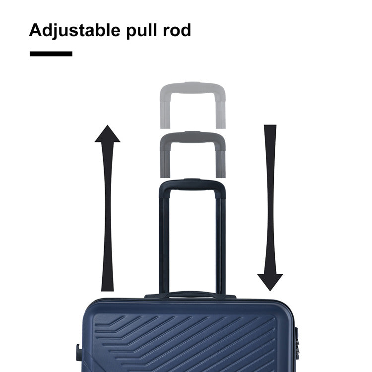 3 Piece Luggage Sets Abs Lightweight Suitcase With Two Hooks, Spinner Wheels, Tsa Lock, 20 24 28 Navy Navy Abs