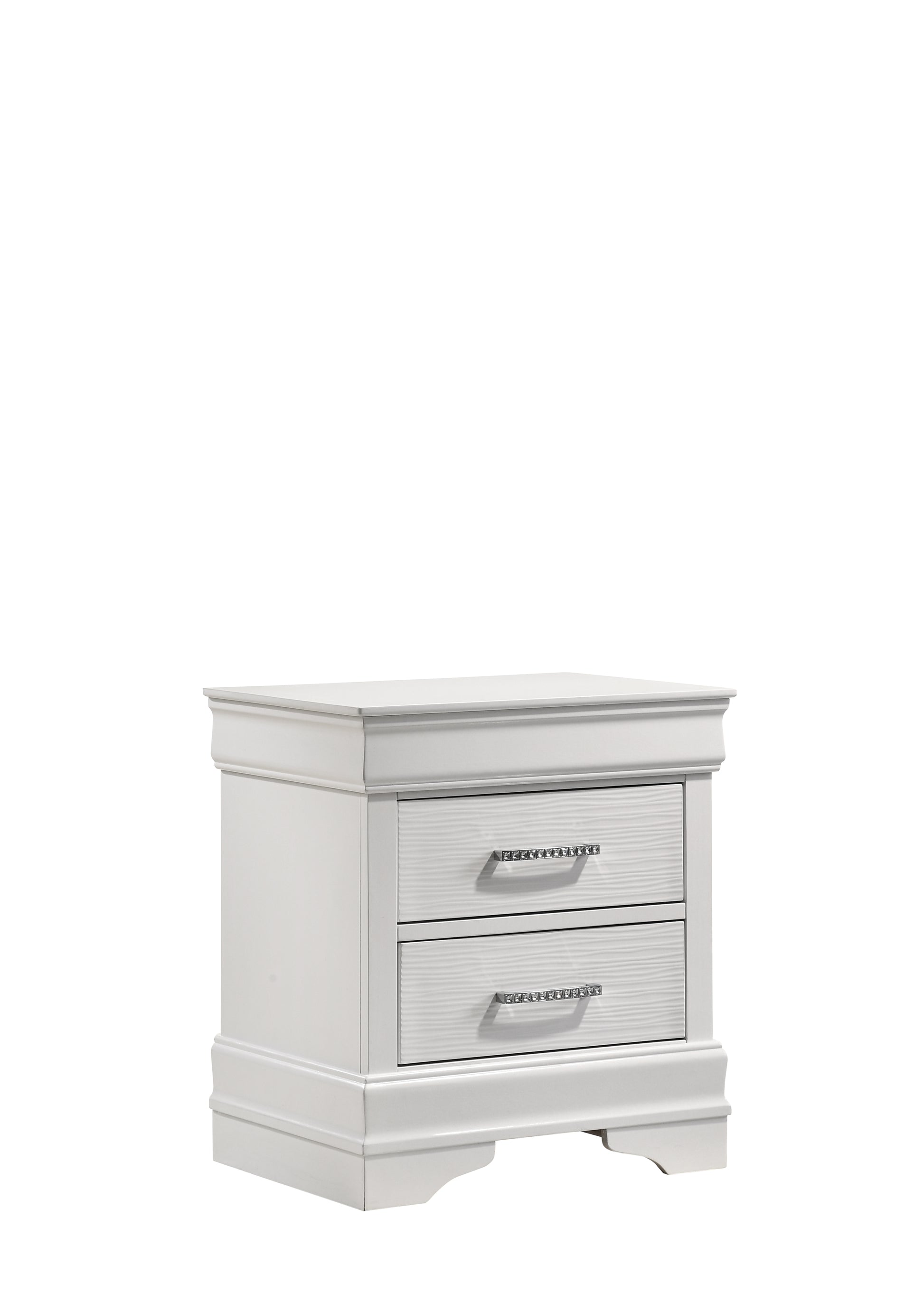 Twin 5 Pc Tufted Upholstery Led Bedroom Set Made With Wood In White Box Spring Required Twin White Wood 5 Piece Set Bedroom Bed Included,Chest Included,Dresser Included,Mirror Included,Nightstand