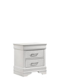 Full 5 Pc Tufted Upholstery Led Bedroom Set Made With Wood In White Box Spring Required Full White Wood 5 Piece Set Bedroom Bed Included,Chest Included,Dresser Included,Mirror Included,Nightstand