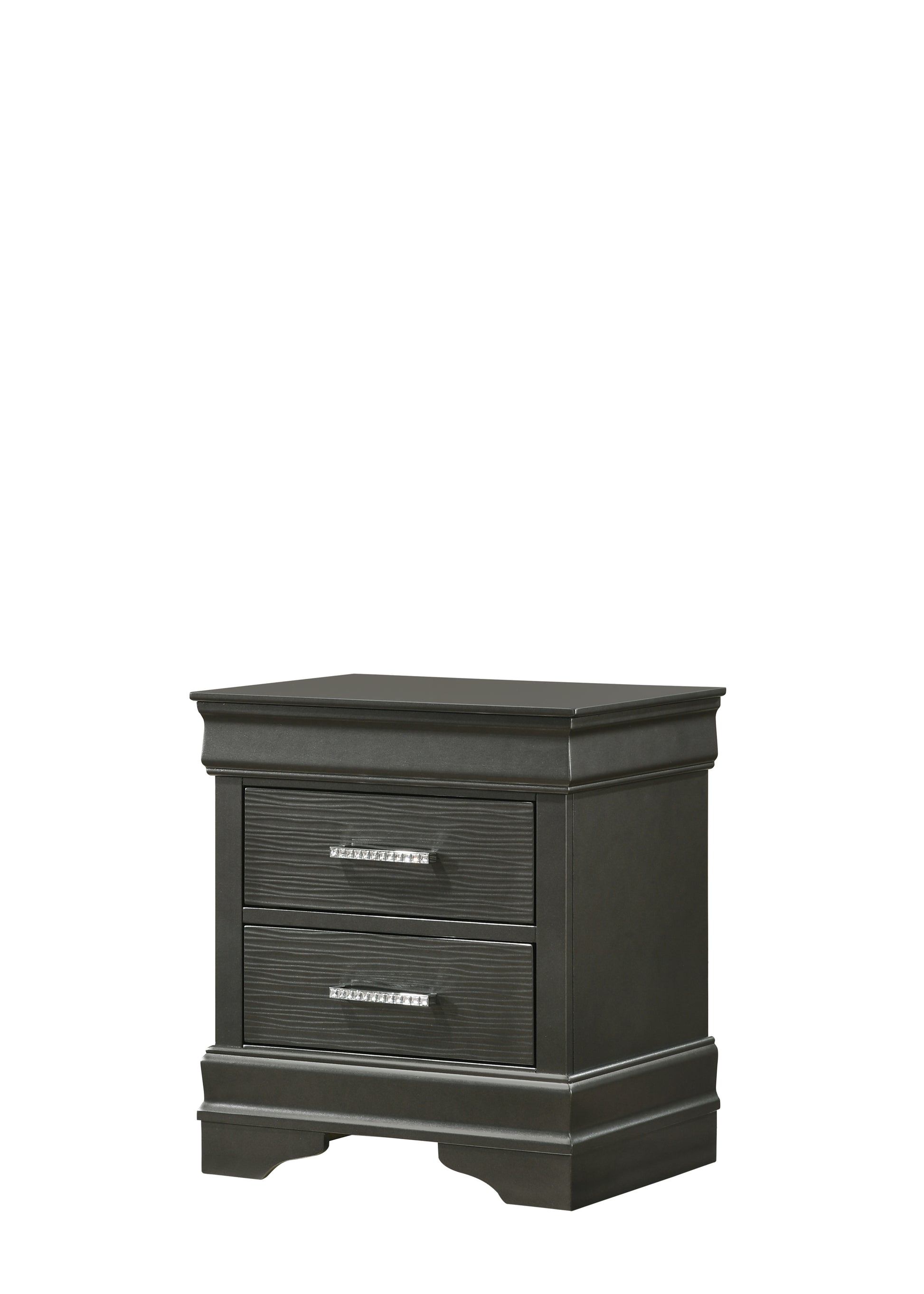 Brooklyn Full 5 Pc Tufted Upholstery Led Bedroom Set Made With Wood In Gray Box Spring Required Full Gray Wood 5 Piece Set Bedroom Bed Included,Chest Included,Dresser Included,Mirror Included,Nightstand Included Modern Acacia Upholstered Polyester Tufted