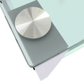 Glass Two Layer Tea Table, Small Round Table, Bedroom Corner Table, Living Room White Side Table White White Glass