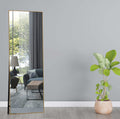 Gold 65 X 22 In Metal Stand Full Length Mirror Gold Classic Mdf Glass Aluminium