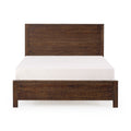 Albany Solid Wood Full Bed Frame With Headboard, Heavy Duty Modern Rustic Full Size Bed Frames, Box Spring Needed Espresso Solid Wood