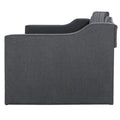 Upholstered Twin Daybed With Trundle,Black Black Upholstered