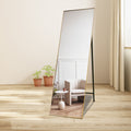 Gold 65 X 22 In Metal Stand Full Length Mirror Gold Classic Mdf Glass Aluminium