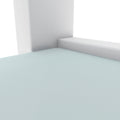 Glass Two Layer Tea Table, Small Round Table, Bedroom Corner Table, Living Room White Side Table White White Glass