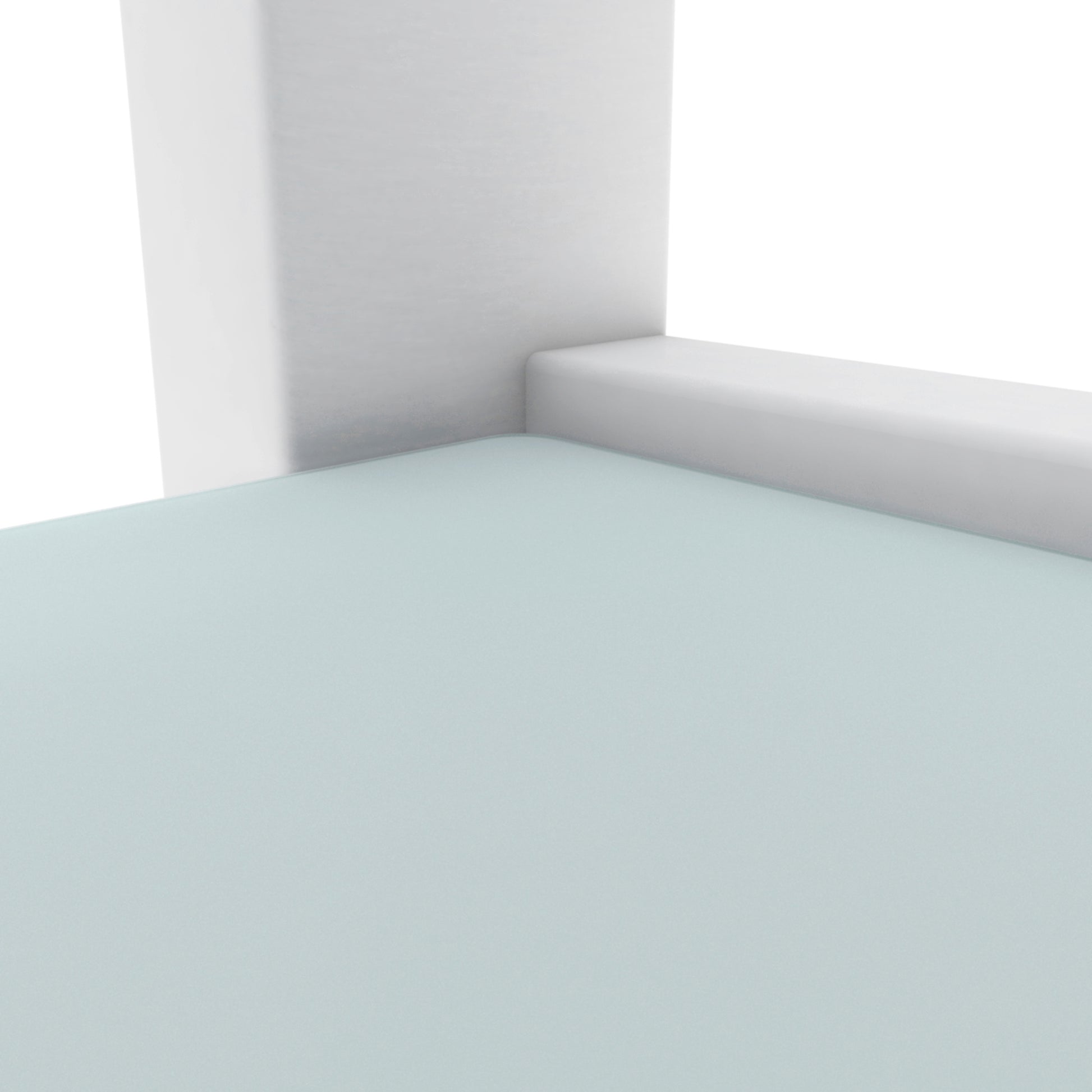 Glass Two Layer Tea Table, Small Round Table, Bedroom Corner Table, Living Room White Side Table White White Glass