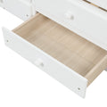 Full Bed With Bookcase,Twin Trundle,Drawers,White Full White Pine