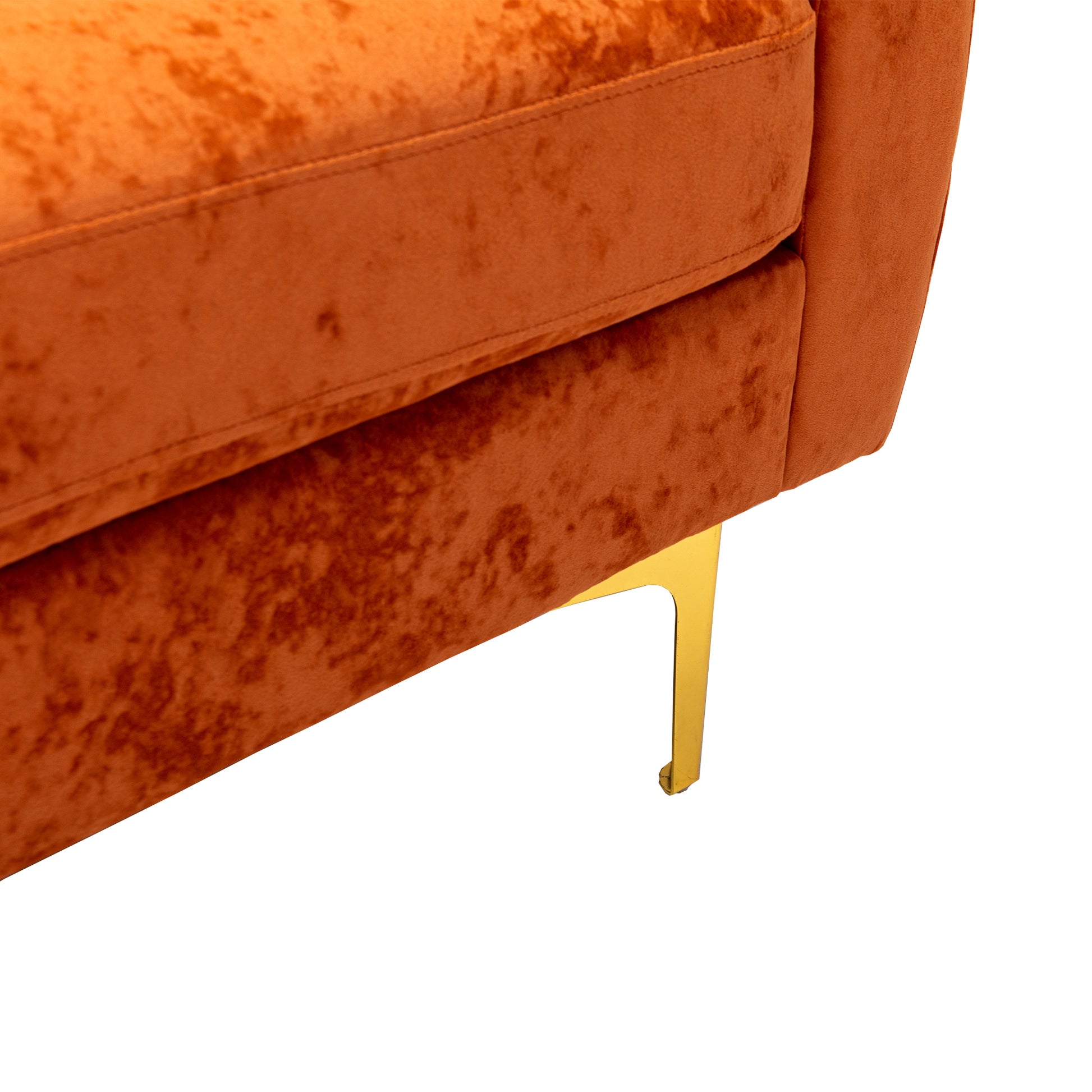 Coolmore U Shape Sectional Sofa With Ottomanreversible Sofa Couch For Living Room,Spacious Furniture,Durable Couch Removable And Machine Washable Cover Orange Velvet Orange Primary Living Space Foam Velvet 4 Seat