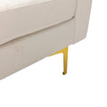 Coolmore U Shape Sectional Sofa With Ottomanreversible Sofa Couch For Living Room,Spacious Furniture,Durable Couch Removable And Machine Washable Cover White Teddy White Foam Velvet 4 Seat