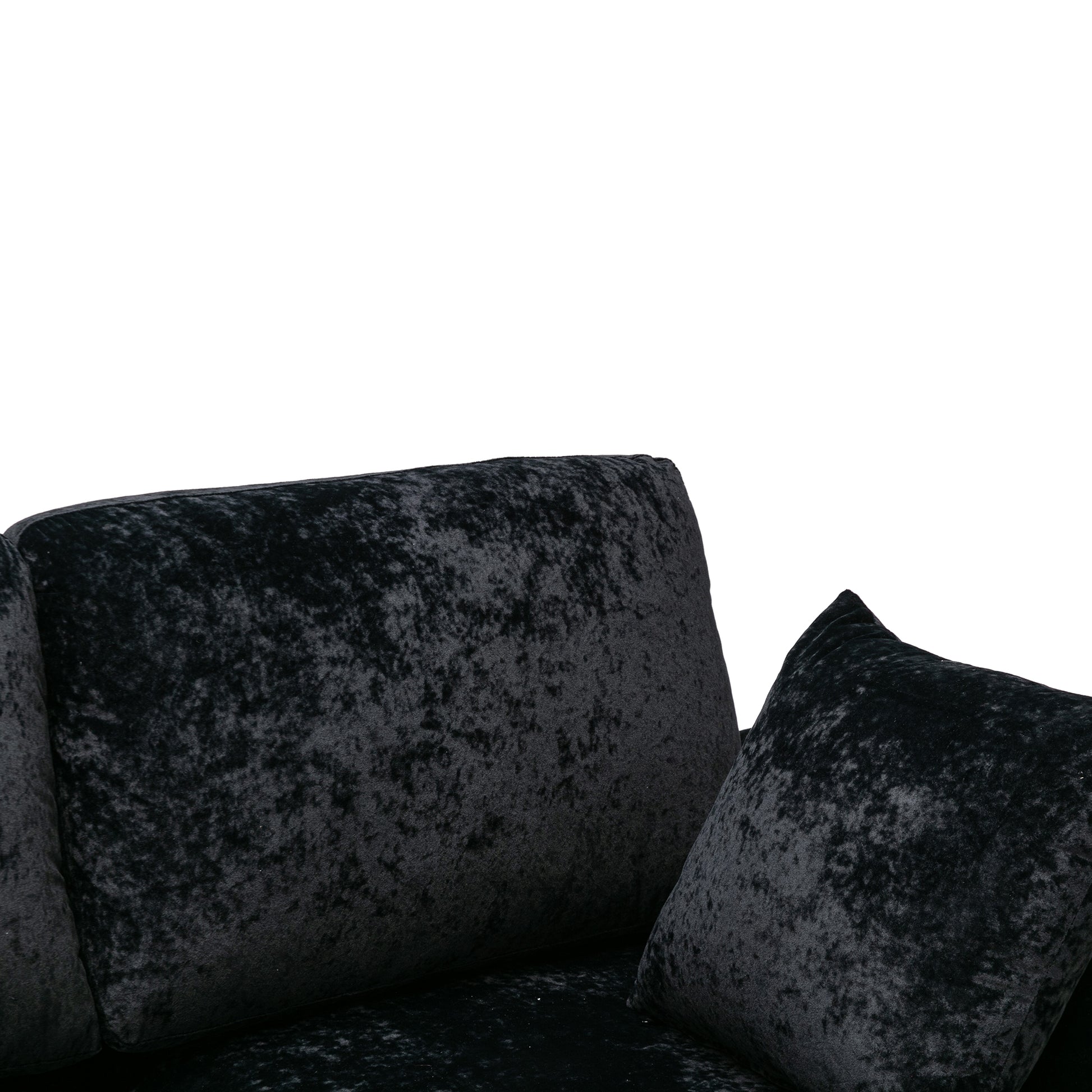 Coolmore U Shape Sectional Sofa With Ottomanreversible Sofa Couch For Living Room,Spacious Furniture,Durable Couch Removable And Machine Washable Cover Black Velvet Black Primary Living Space Foam Velvet 4 Seat