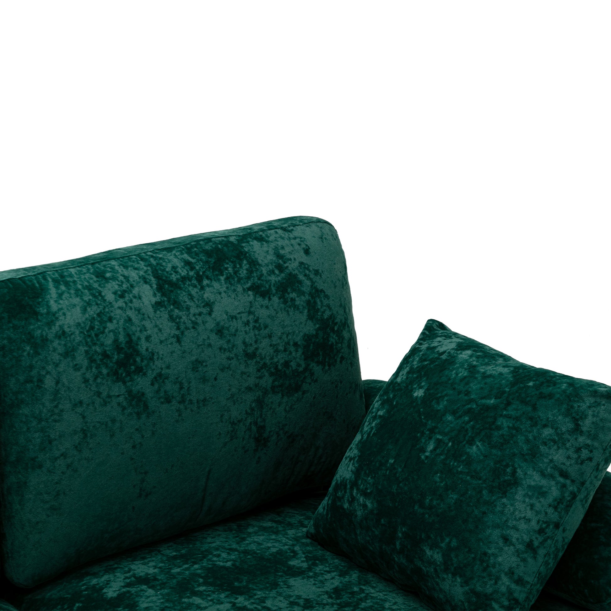Coolmore U Shape Sectional Sofa With Ottomanreversible Sofa Couch For Living Room,Spacious Furniture,Durable Couch Removable And Machine Washable Cover Emerald Velvet Emerald Primary Living Space Foam Velvet 4 Seat