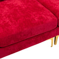 Coolmore U Shape Sectional Sofa With Ottomanreversible Sofa Couch For Living Room,Spacious Furniture,Durable Couch Removable And Machine Washable Cover Red Velvet Red Primary Living Space Foam Velvet 4 Seat