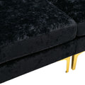 Coolmore U Shape Sectional Sofa With Ottomanreversible Sofa Couch For Living Room,Spacious Furniture,Durable Couch Removable And Machine Washable Cover Black Velvet Black Primary Living Space Foam Velvet 4 Seat